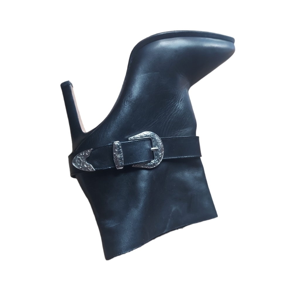 8.5 Paige Holly Women's Ankle Bootie Boots Size Black Leather Boots - Picture 8 of 15